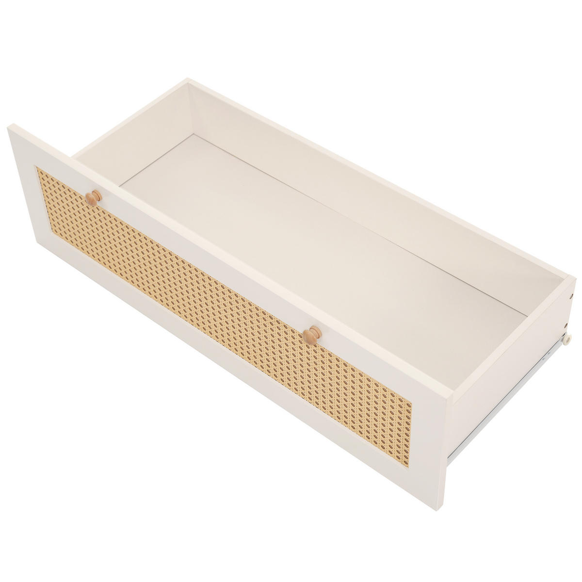 KLEIDERSCHRANK in Weiß mit 2 Türen und Schublade für Schlafzimmer und Flur, B85/T52/H180 cm - Weiß/Naturfarben, Holz/Holzwerkstoff (85.5/180.5/52cm) - STILVORA