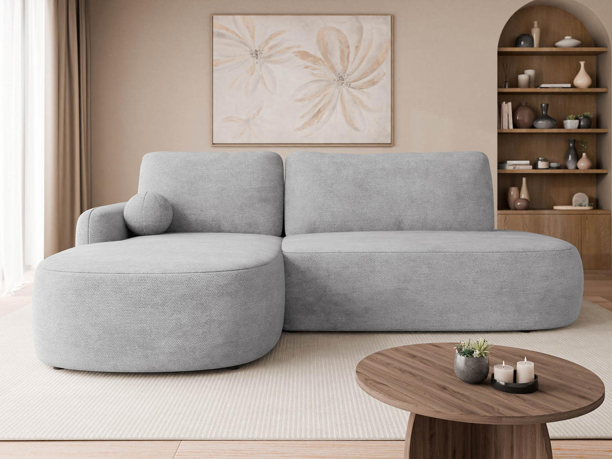 ECKSOFA Loridu O, Seite: Links - Schwarz/Grau, Holz/Kunststoff (274/174cm) - MIRJAN24