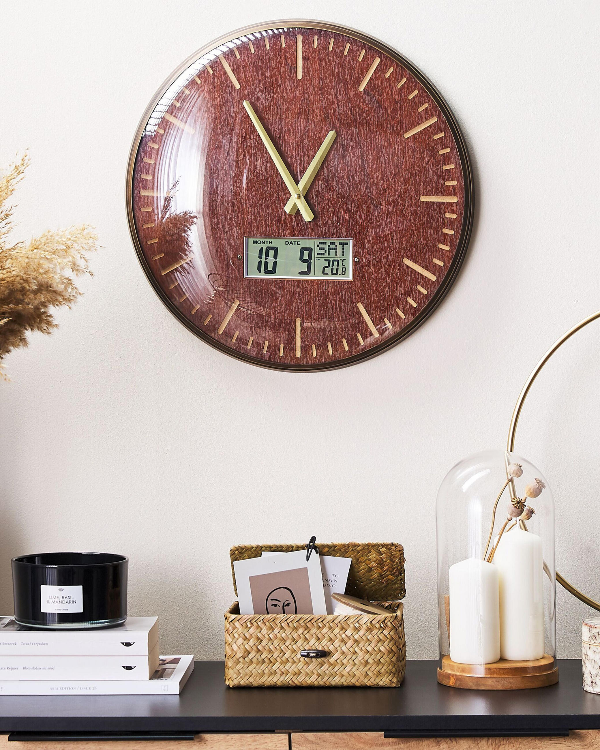 WANDUHR braun Brugg - Braun, Holzwerkstoff (43/43/6cm) - Beliani