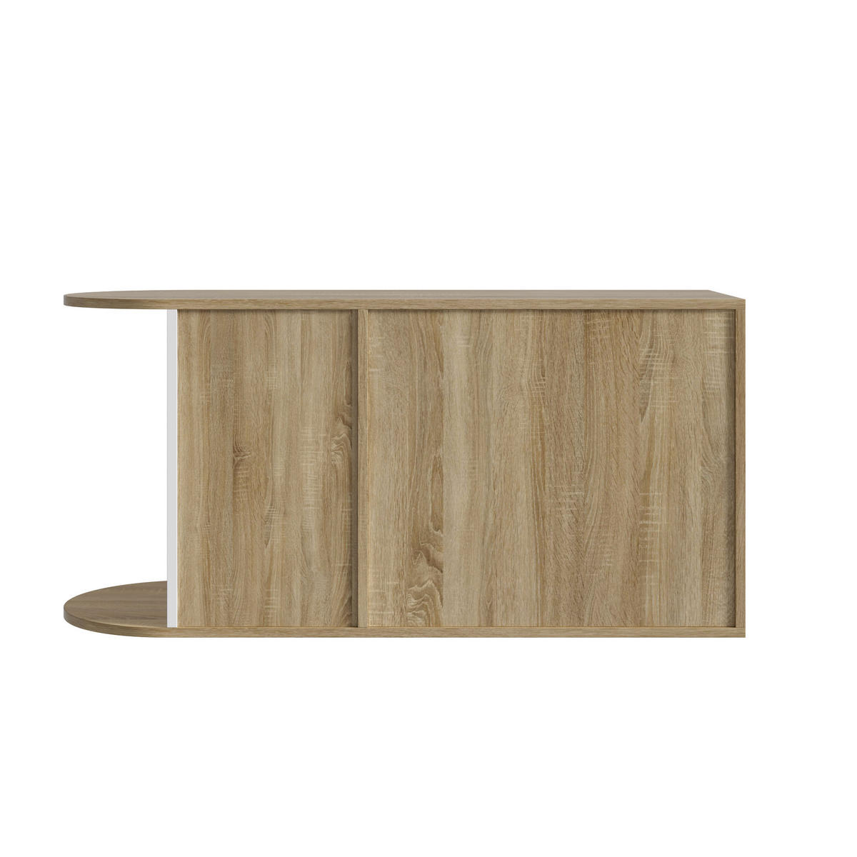 SCHUHBANK Weiß und Naturfarben 104/37/50 cm - Weiß, Holzwerkstoff (104/50/37cm) - PANGIVO
