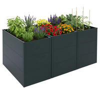 HOCHBEET 3er-Set 77x150x100cm Grün - Grün, Metall (150/77/100cm) - PROREGAL