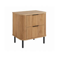 BADEZIMMERSCHRANK : Farbe Eiche Craft, Griff schwarz, Füße schwarz, 60 x 41,5 x 66,7 cm - Eichefarben/Schwarz, Holzwerkstoff (60/66.7/41.5cm) - 3XE LIVING