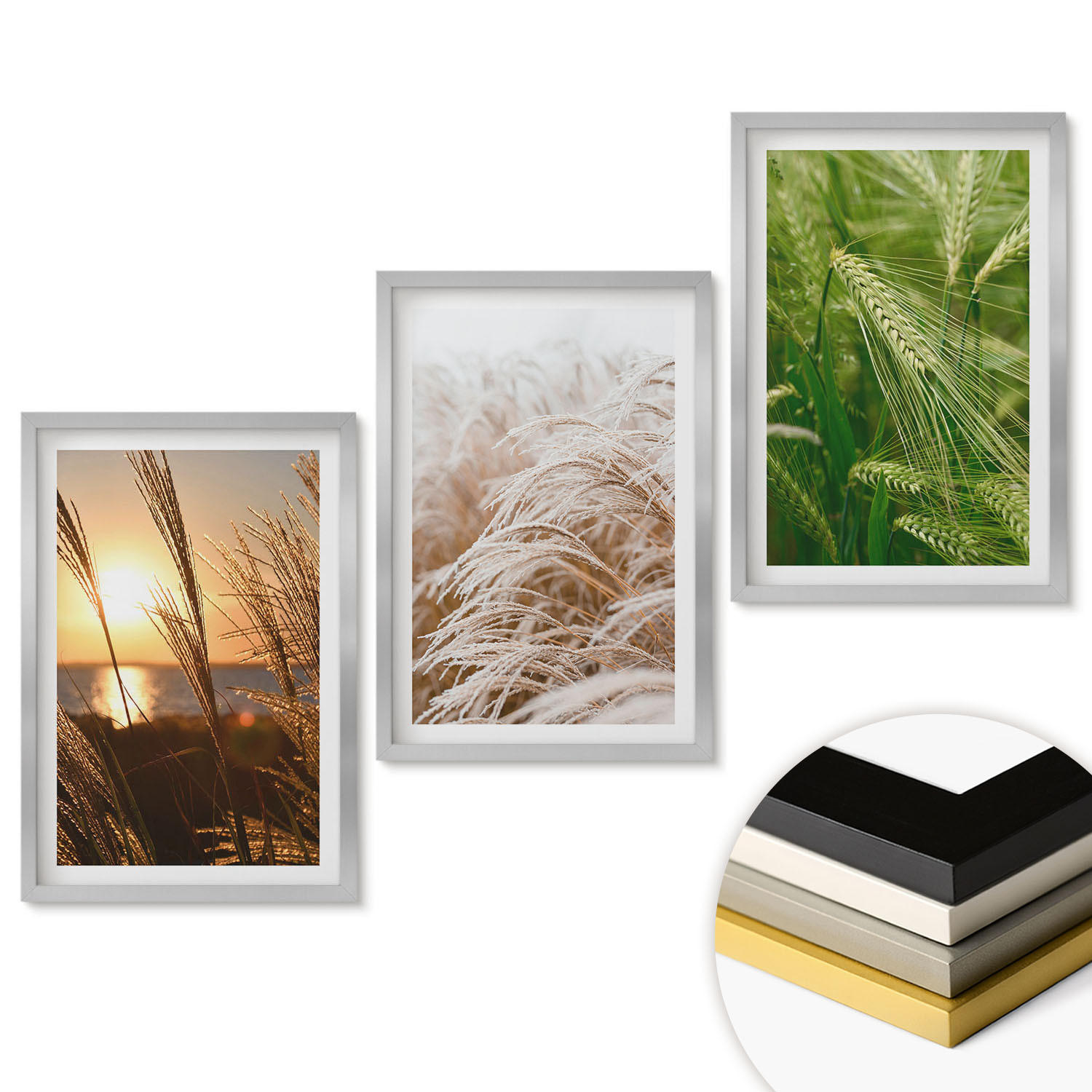 ArtPrintCave Wandbilder Silber 40x60 cm