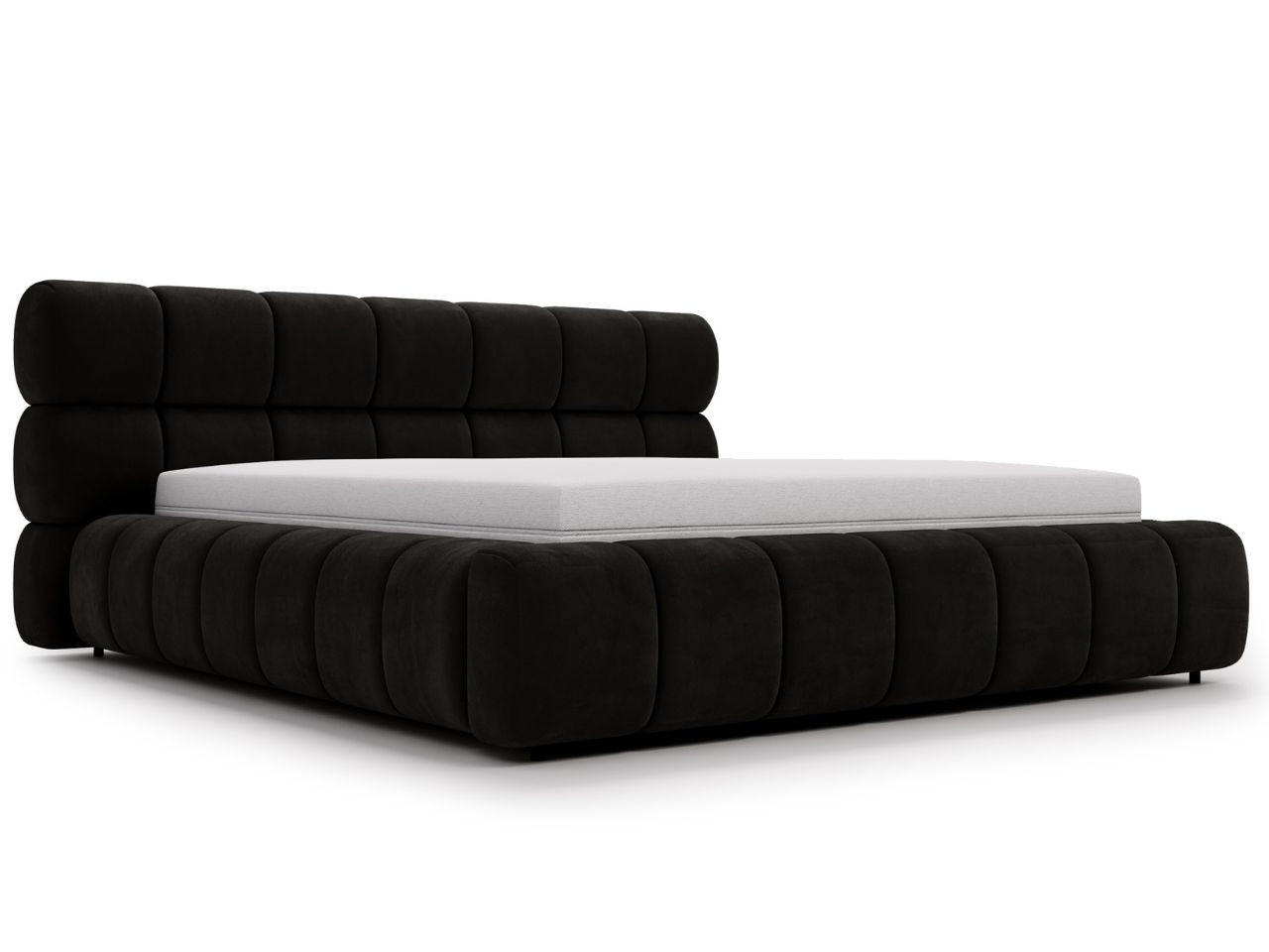 POLSTERBETT Mellow 140x200 Schwarz - Schwarz, Textil (140/200cm) - Graingold