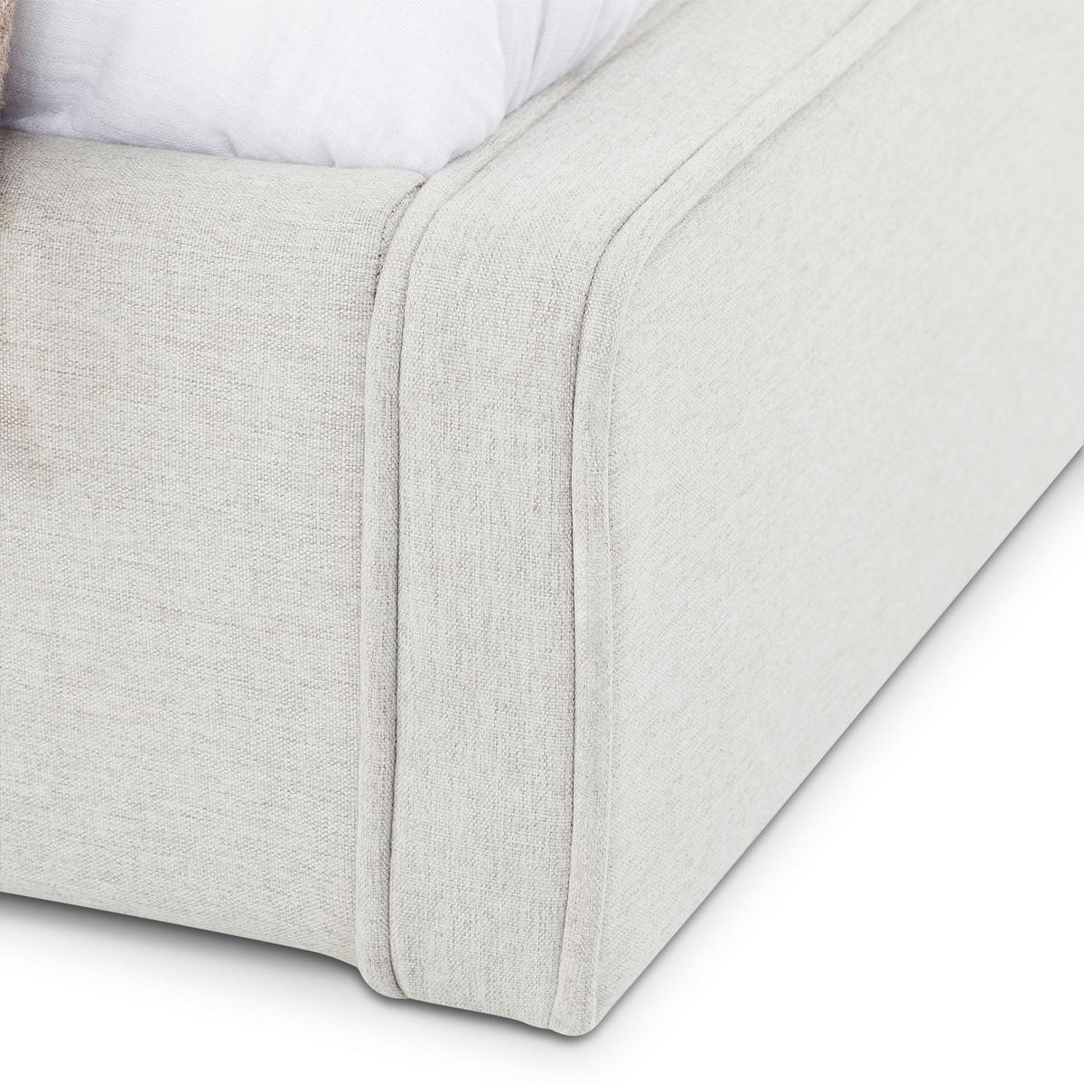 POLSTERBETT LATINI 180x200 cm hellgrau - Hellgrau, Textil (180/200cm) - IDIMEX