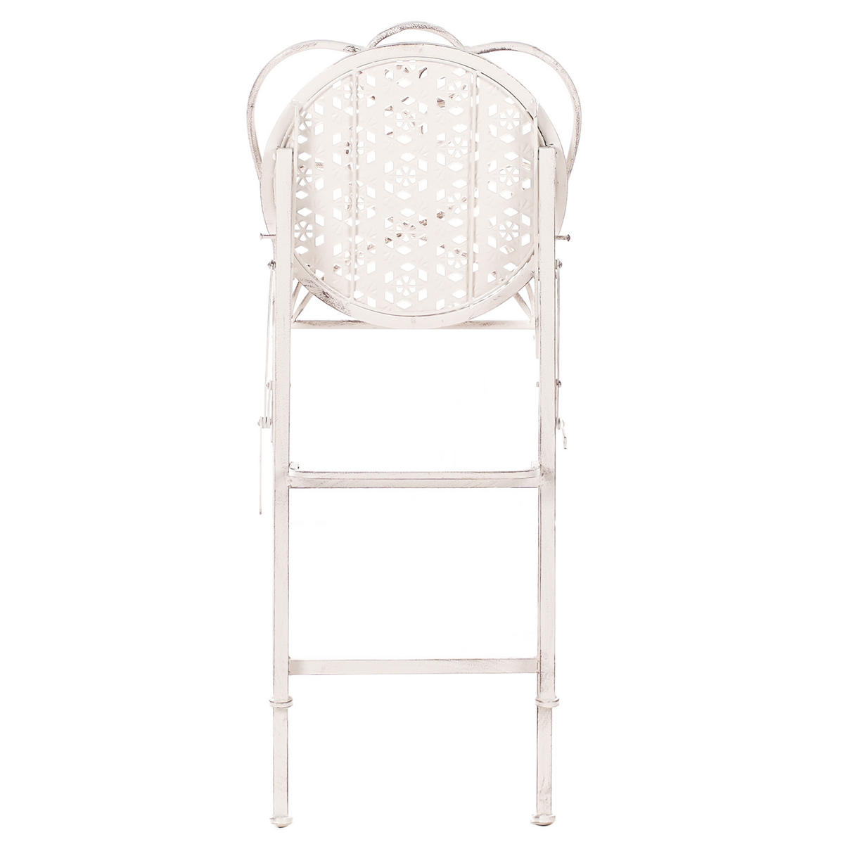 GARTEN-BARHOCKER 2er-Set Hellbeige Trieste - Beige, Metall (44/120/38cm) - Beliani