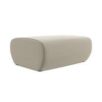 POUF Samt Stoff Creme - Perlmutt/Creme, Kunststoff/Textil (102/40/62cm) - Makamii