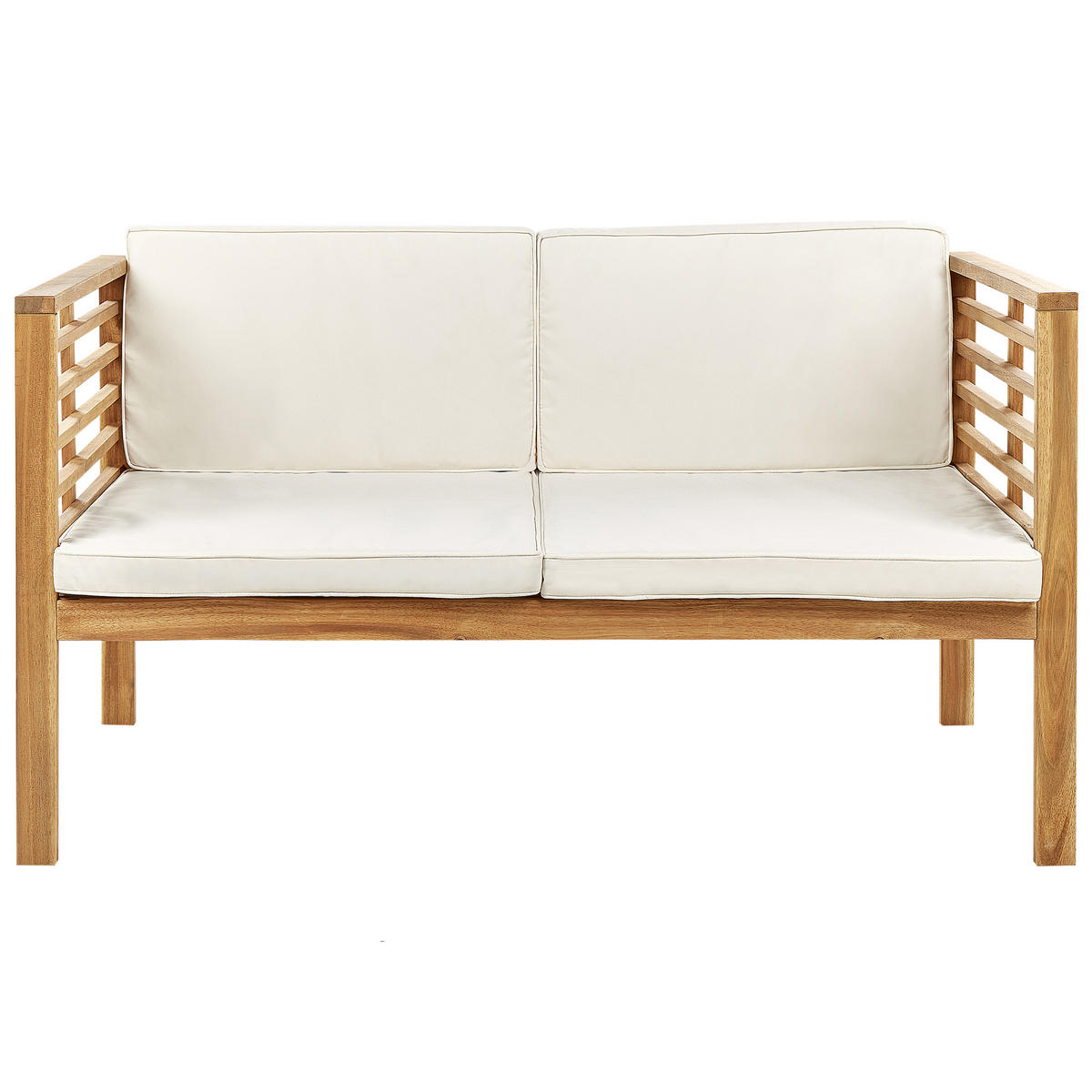 LOUNGE-SET 4-sitzer Akazienholz Cremeweiß Pacific - Creme, Holz - Beliani