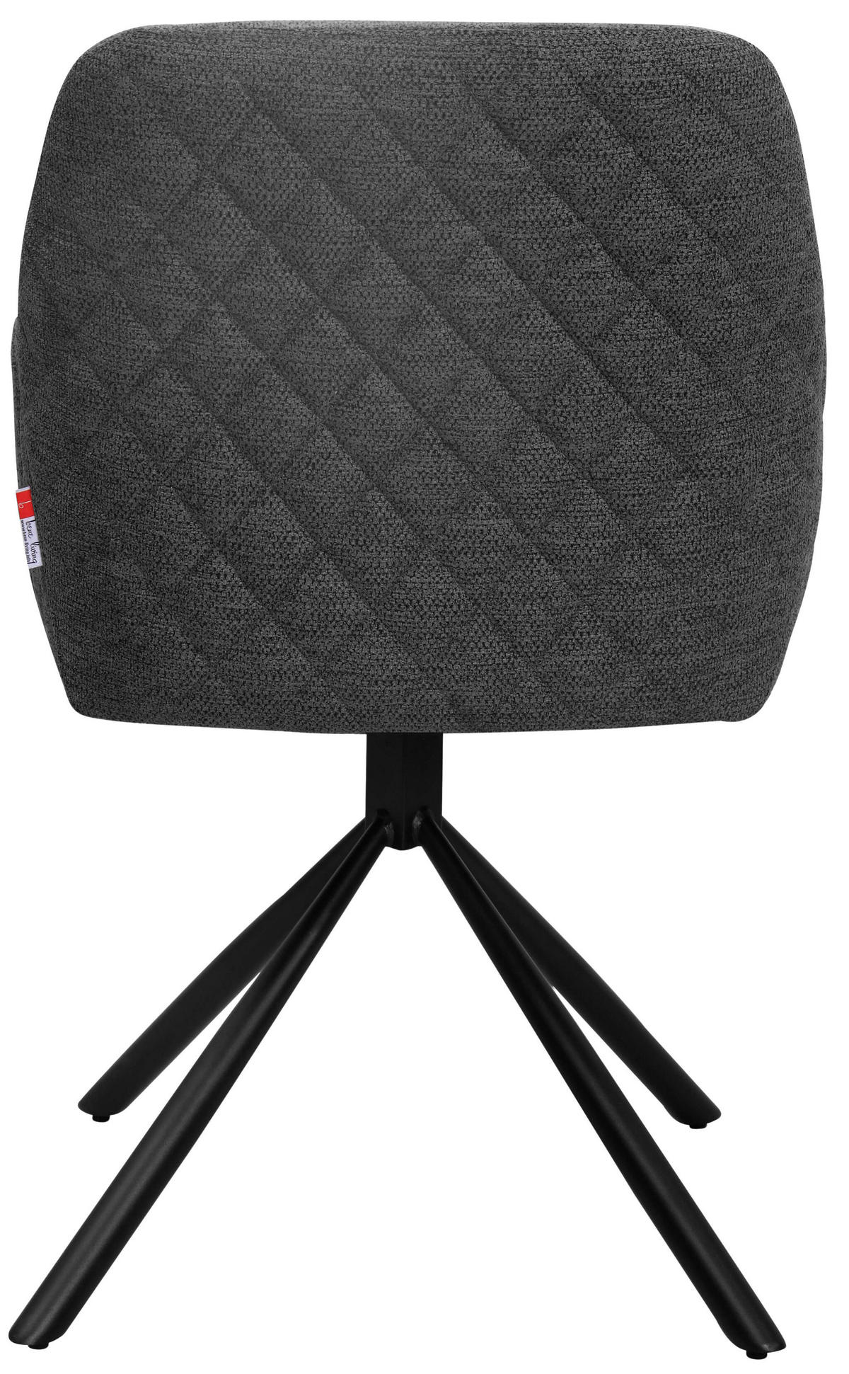 ESSZIMMERSTUHL Cuneo - Schwarz/Grau, Textil/Metall (56/85/60cm) - Mr. Deko