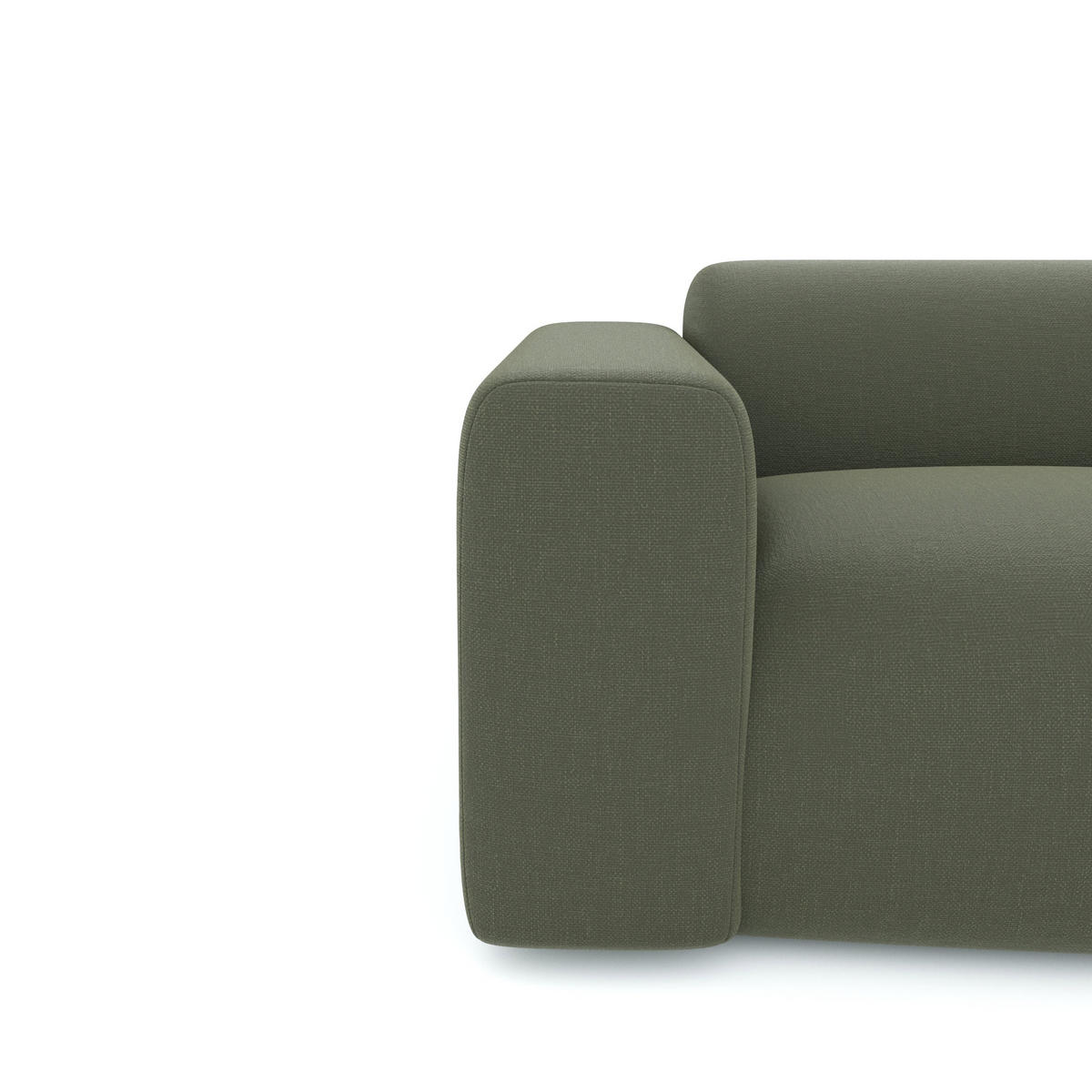 SESSEL Tissu tramé Olivgrün 130cm - Olivgrün/Grün, Textil (130/67/97cm) - Sia Home