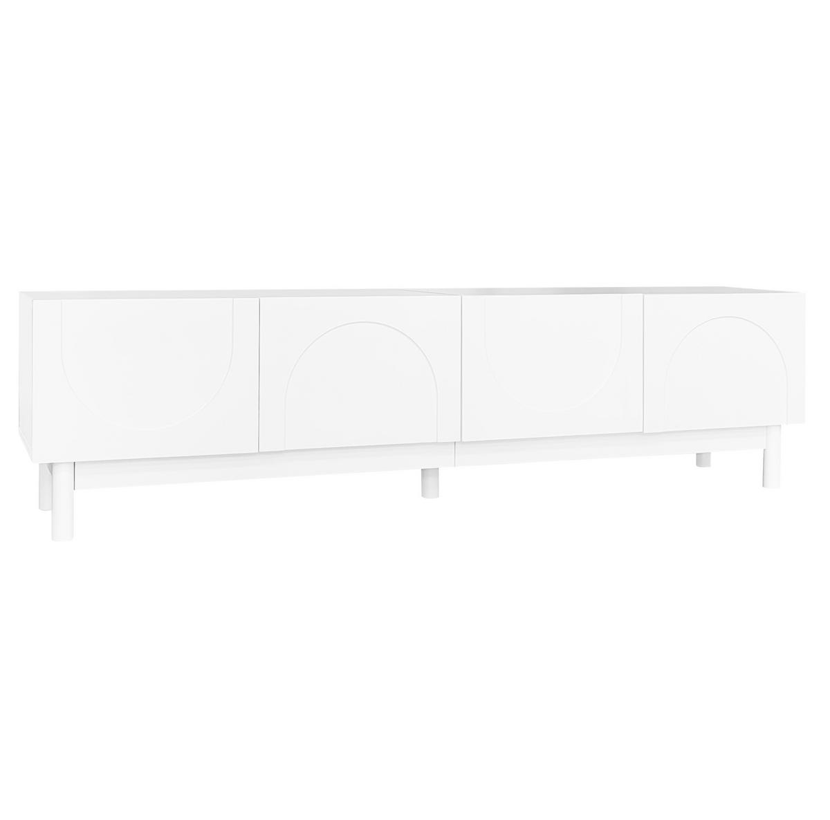 TV-LOWBOARD aus MDF und Spanplatte 169x34x45,5 cm Weiß mit 4 Türen und Stauraum - Weiß, Holzwerkstoff (169/45.5/35cm) - IVMEU