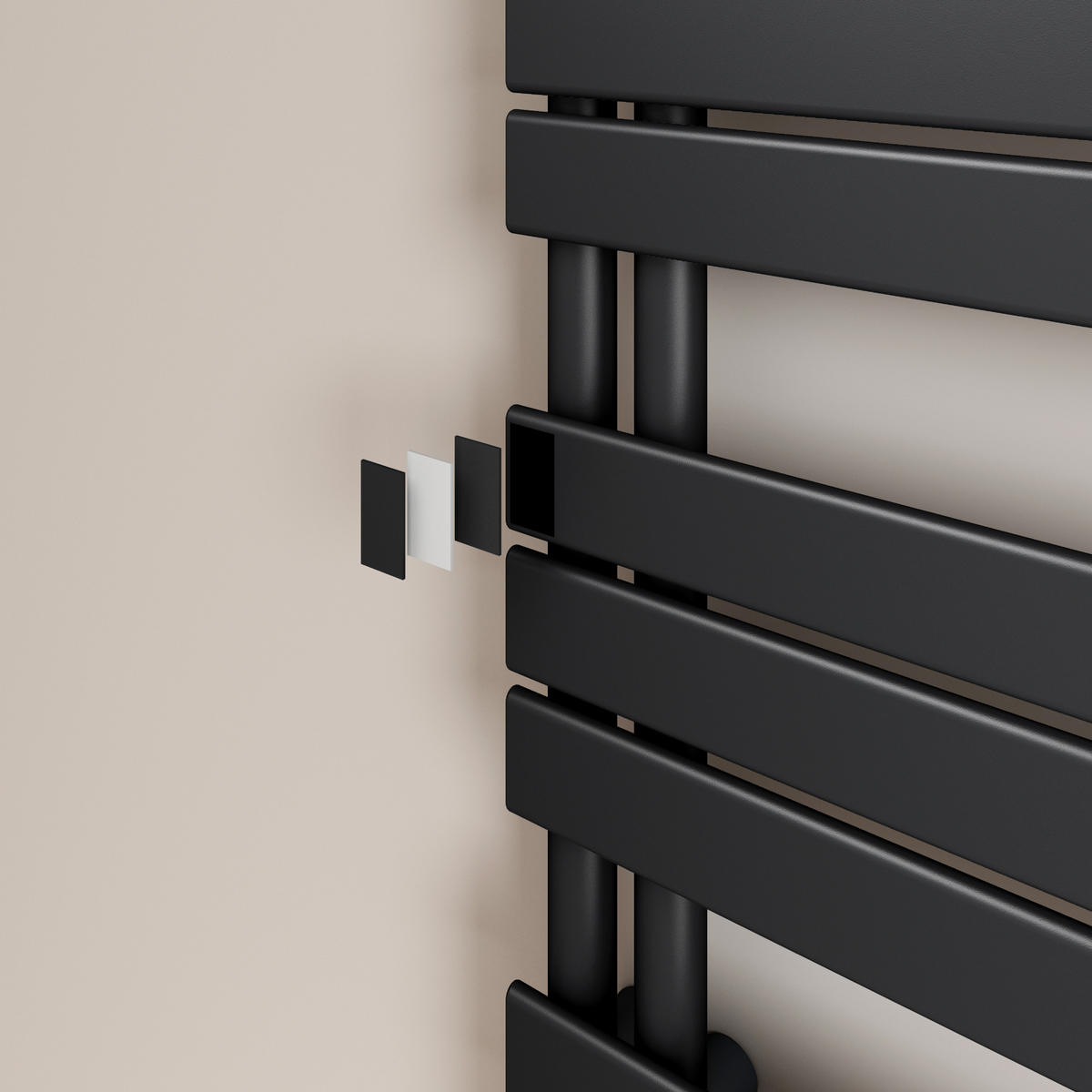 HEIZKÖRPER wasserführend Schwarz 159,9/60/5,9 cm - Schwarz, Metall (60/159.9/5.9cm) - EMKE