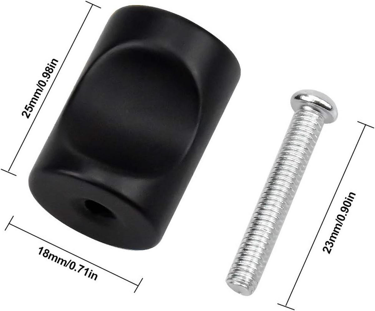 SCHRANKKNOPF Schwarz 10er-Set - Schwarz, Metall (0.18/2.5/0.18cm)