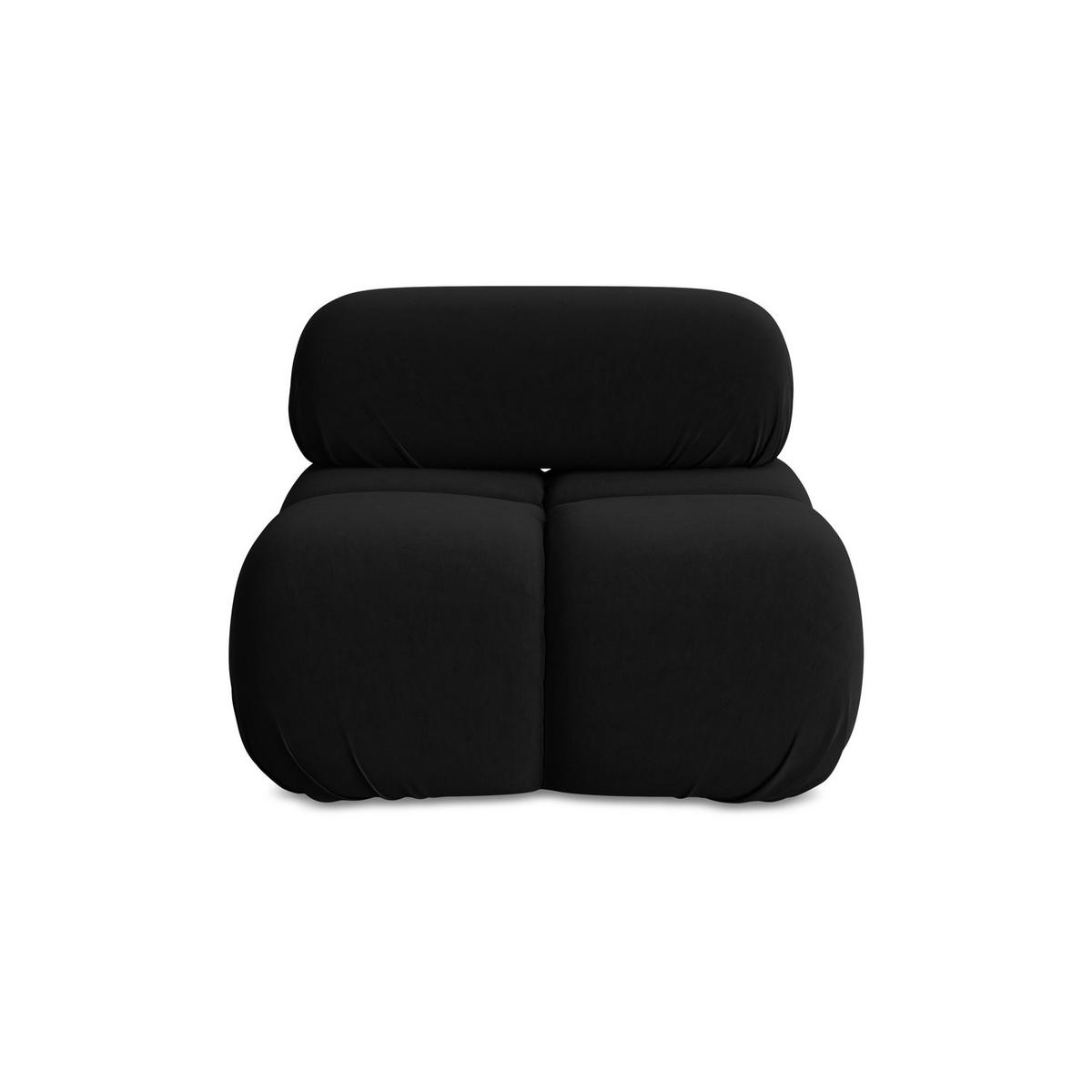 SESSEL Samt Stoff Schwarz - Schwarz/Orange, Kunststoff/Textil (96/70/95cm) - LaMiaSofa