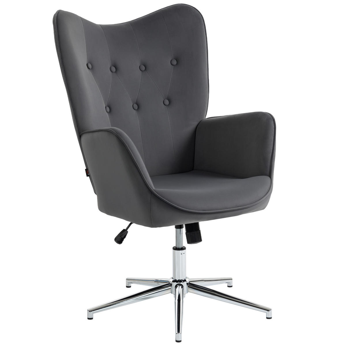 DREHSTUHL Grau 1 Stück - Grau, Naturmaterialien (66/111.5/82cm) - GiPP