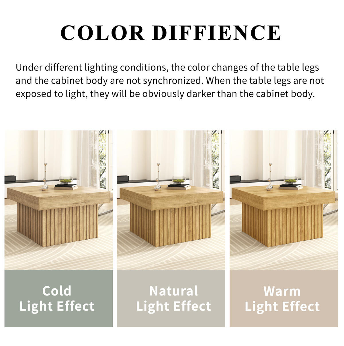 COUCHTISCH 79/79/46 cm Natur aus MDF und Spanplatte mit einfacher Montage - Naturfarben, Holzwerkstoff (79/79/46cm) - OKMYHOME