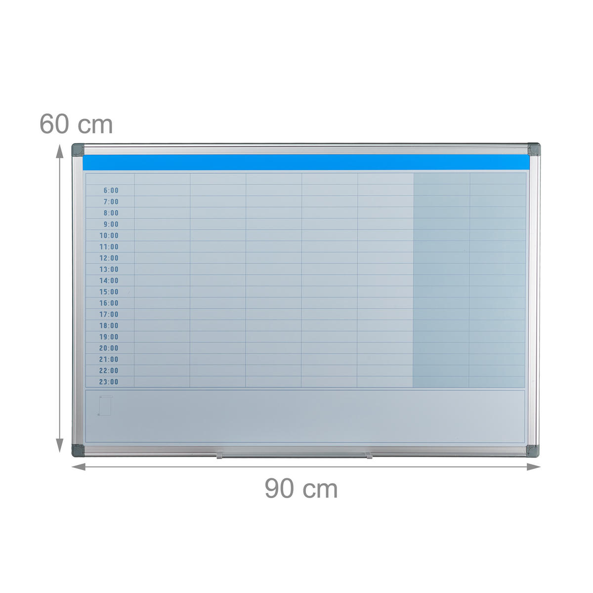 WHITEBOARD Planer - Weiß, Metall (90/60/5cm) - Relaxdays