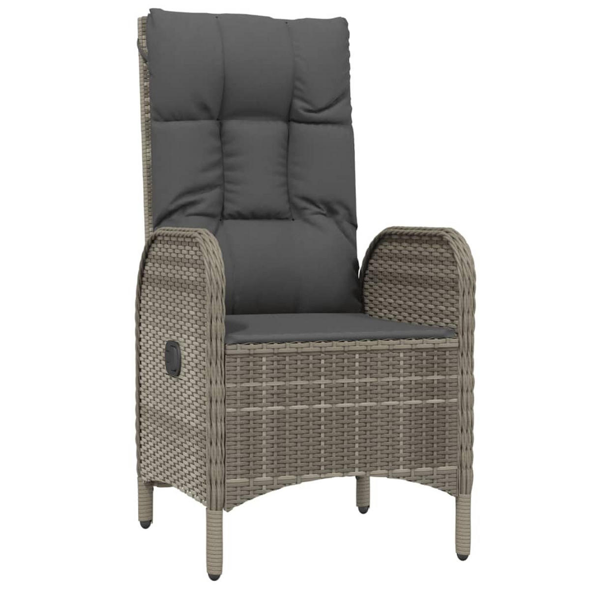 LOUNGEGARNITUR mit Kissen, aus Poly Rattan, in Grau, 4-teiliges Set - Grau, Kunststoff - vidaXL