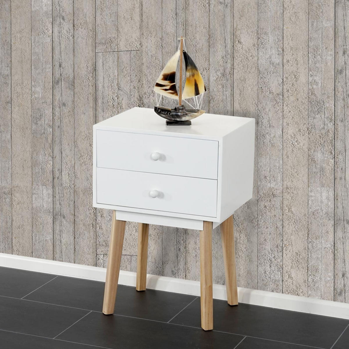 KOMMODE Weiß - Weiß, Holz (40/59/30cm) - MCW