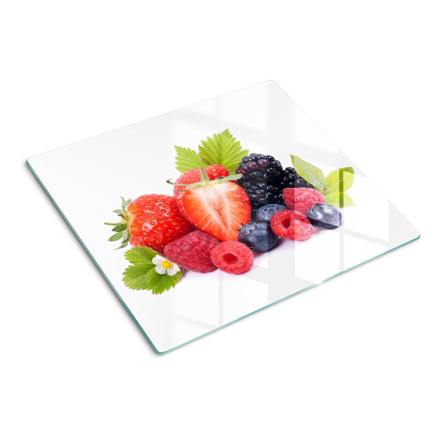 GLASPLATTE 60x52 cm Waldfrüchte - Multicolor, Glas (60/0.4/52cm) - TULUP