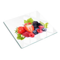 GLASPLATTE 60x52 cm Waldfrüchte - Multicolor, Glas (60/0.4/52cm) - TULUP