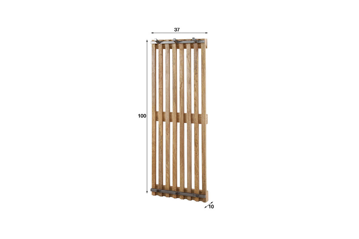 GARDEROBE JACINTA Braun Mango - Braun, Metall (37/100/10cm) - KAWOLA