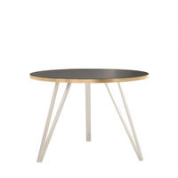 COUCHTISCH Linea Schwarz mit Goldrand, Weiße Beine - Goldfarben/Schwarz, Holzwerkstoff/Metall (67/67/45cm) - Bettso