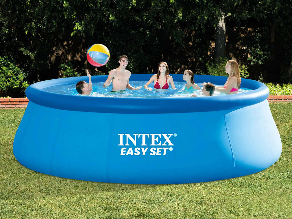 QUICK-UP POOL SET 457 x 122 cm, 12in1 - 26168 - Blau, Textil (457/122cm)