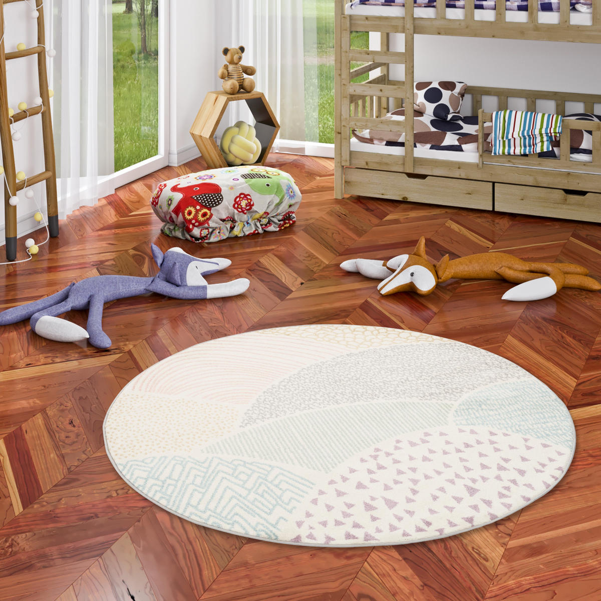 KINDER TEPPICH SOFTSTAR KIDS FANTASY RUND - Multicolor, Textil (120/120cm) - Pergamon