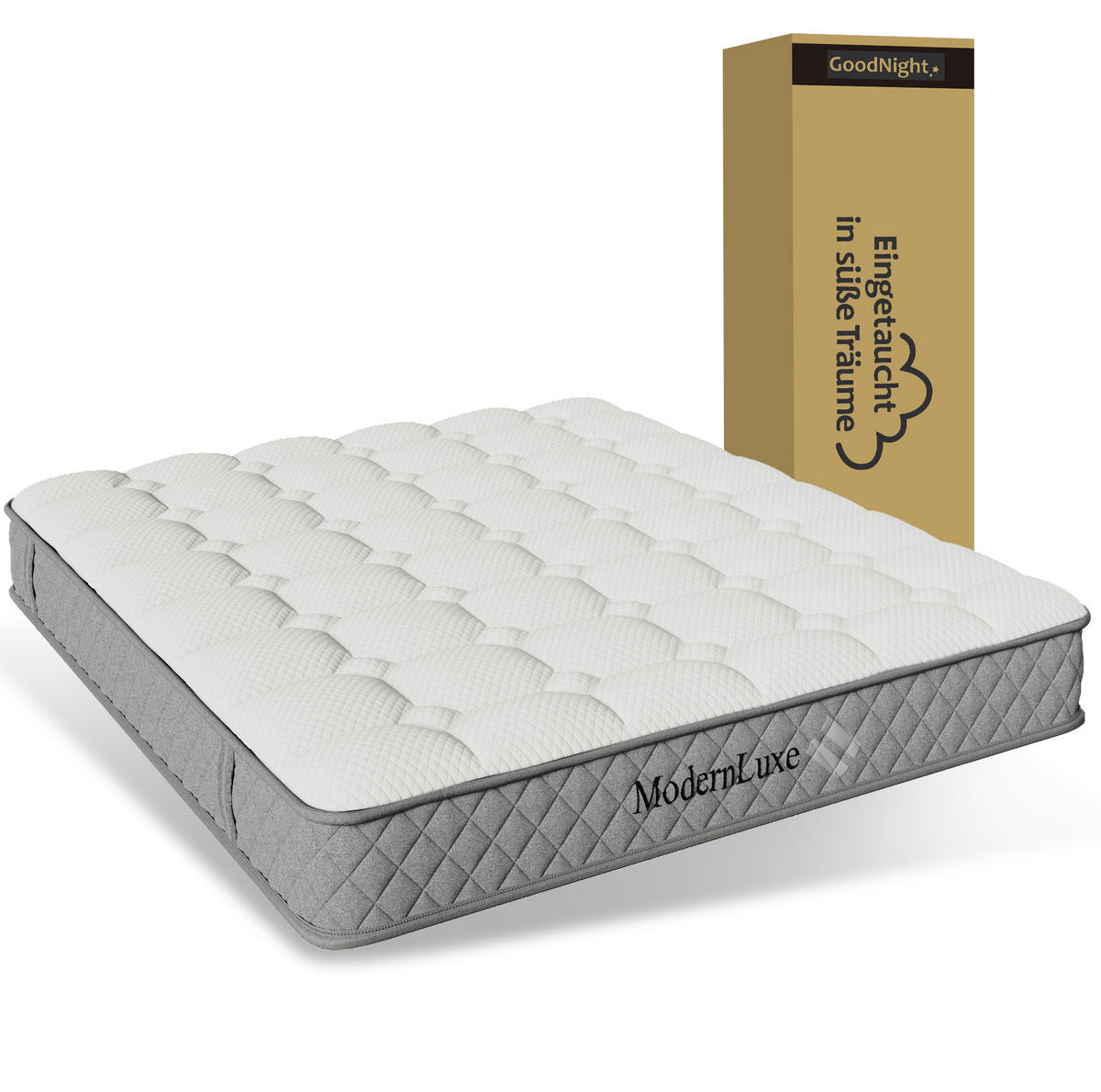TAGESBETT 140/200 cm mit LED-Beleuchtung, USB- und Typ-C-Anschluss sowie Stauraum und Matratze, Weiß - Weiß, Holzwerkstoff (140/200cm) - Redom