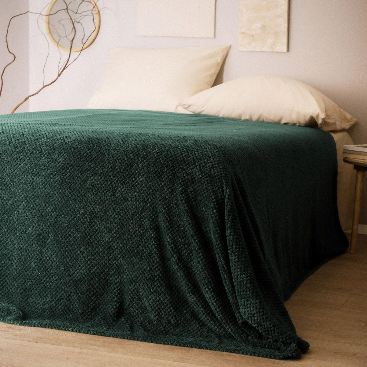 TAGESDECKE Noah grün 220/240 cm - Grün, Textil (220/240cm) - Homla