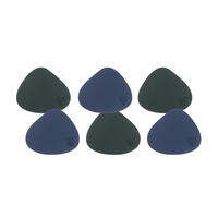 UNTERSETZER - 6er-Set - Recyceltes Leder in Nachtblau und Anthrazitgrau - Blau, Textil (11/13cm) - Björn