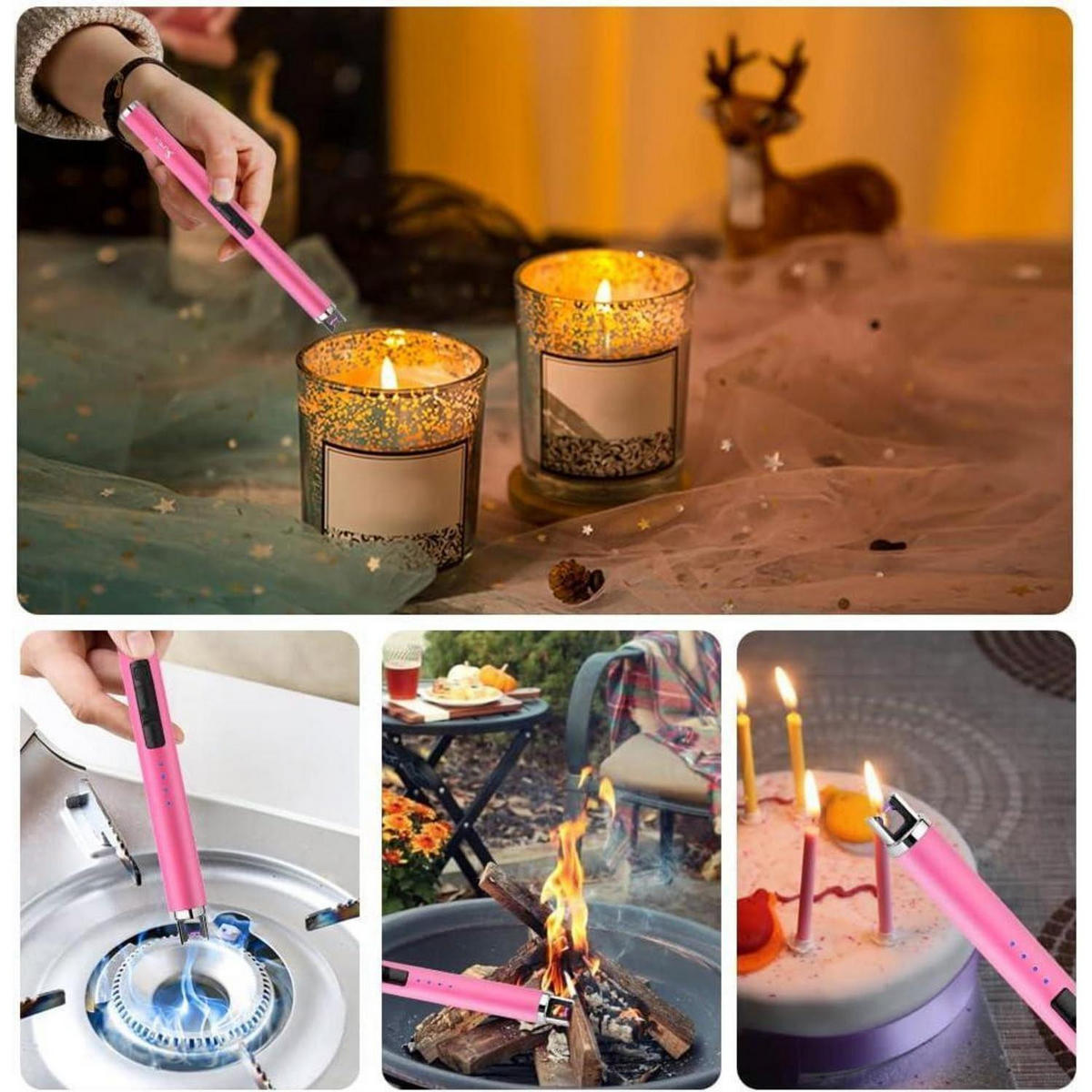 STABFEUERZEUG USB Aufladbar Plasma Pink - Pink, Kunststoff (4.1/1.7/17.7cm)
