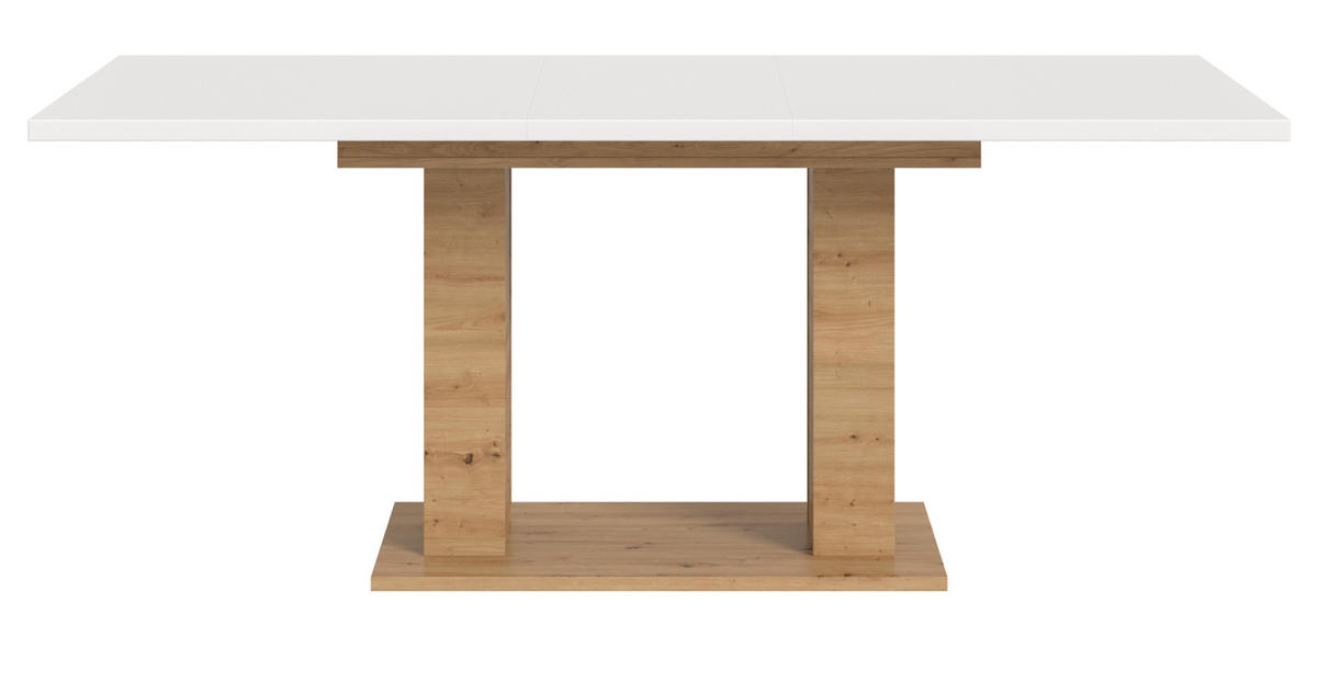 ESSTISCH weiß, Eiche Artisan, Küchentisch ausziehbar 150 - 190 cm - Eiche Artisan/Weiß, Holzwerkstoff/Metall (150/90/76cm) - Inn.Furn