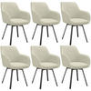 ARMLEHNSTUHL drehbarer 6er Set Alicon 57 x 59 x 88 cm greige - Greige, Textil (57/88/59cm) - tectake