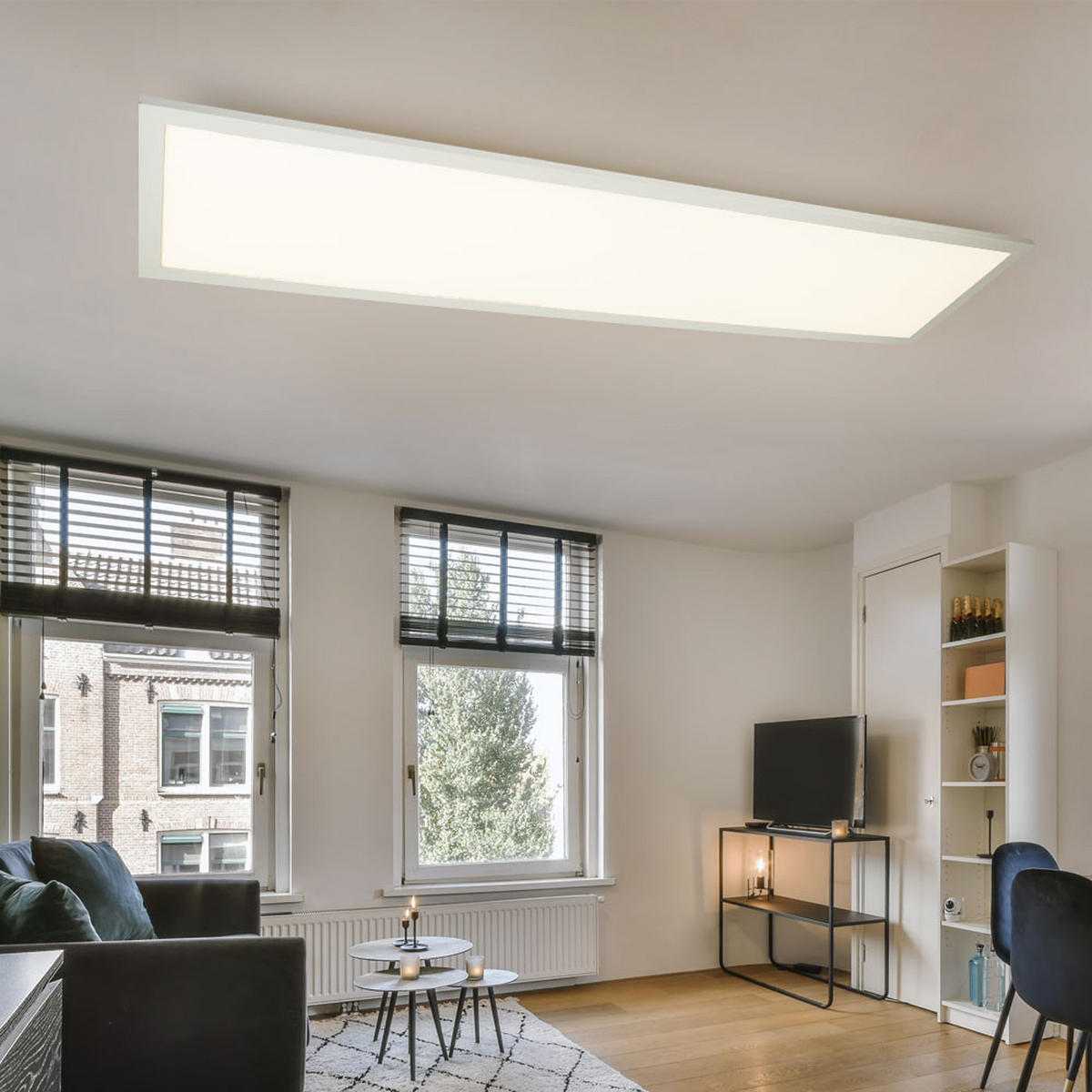 LED DECKENLEUCHTE ROSI Aluminium Weiß - Weiß, Metall (80/20/5cm)