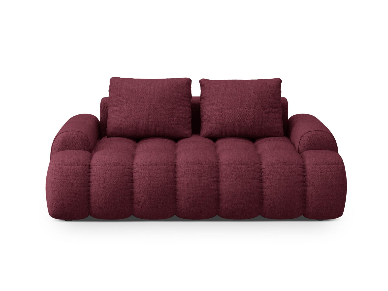 SOFA Linz aus strukturiertem Stoff burgundfarben 2 Sitzplätze - Bordeaux, Textil (100/84/175cm) - Cosmopolitan Design