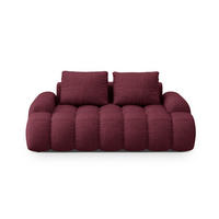 SOFA Linz aus strukturiertem Stoff burgundfarben 2 Sitzplätze - Bordeaux, Textil (100/84/175cm) - Cosmopolitan Design