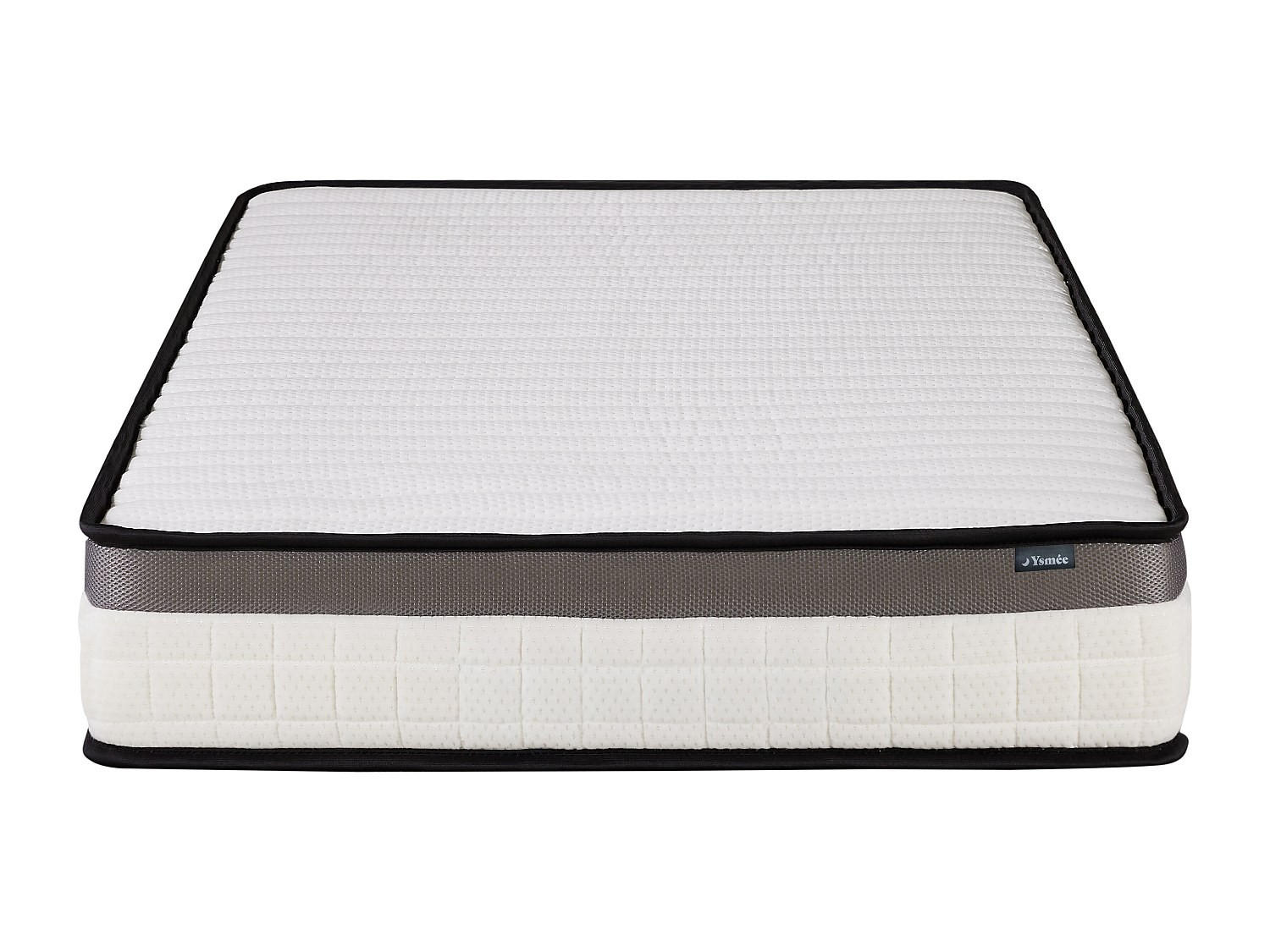 STANDARDMATRATZE - 1 Person - stoff - weiß Orthomemory - Weiß, Textil (90/200cm) - Vente-Unique