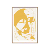 POSTER mit Rahmen N. Atelier - Soirée - Eichefarben/Gelb, Holz/Papier (50/70cm) - Poster&Frame
