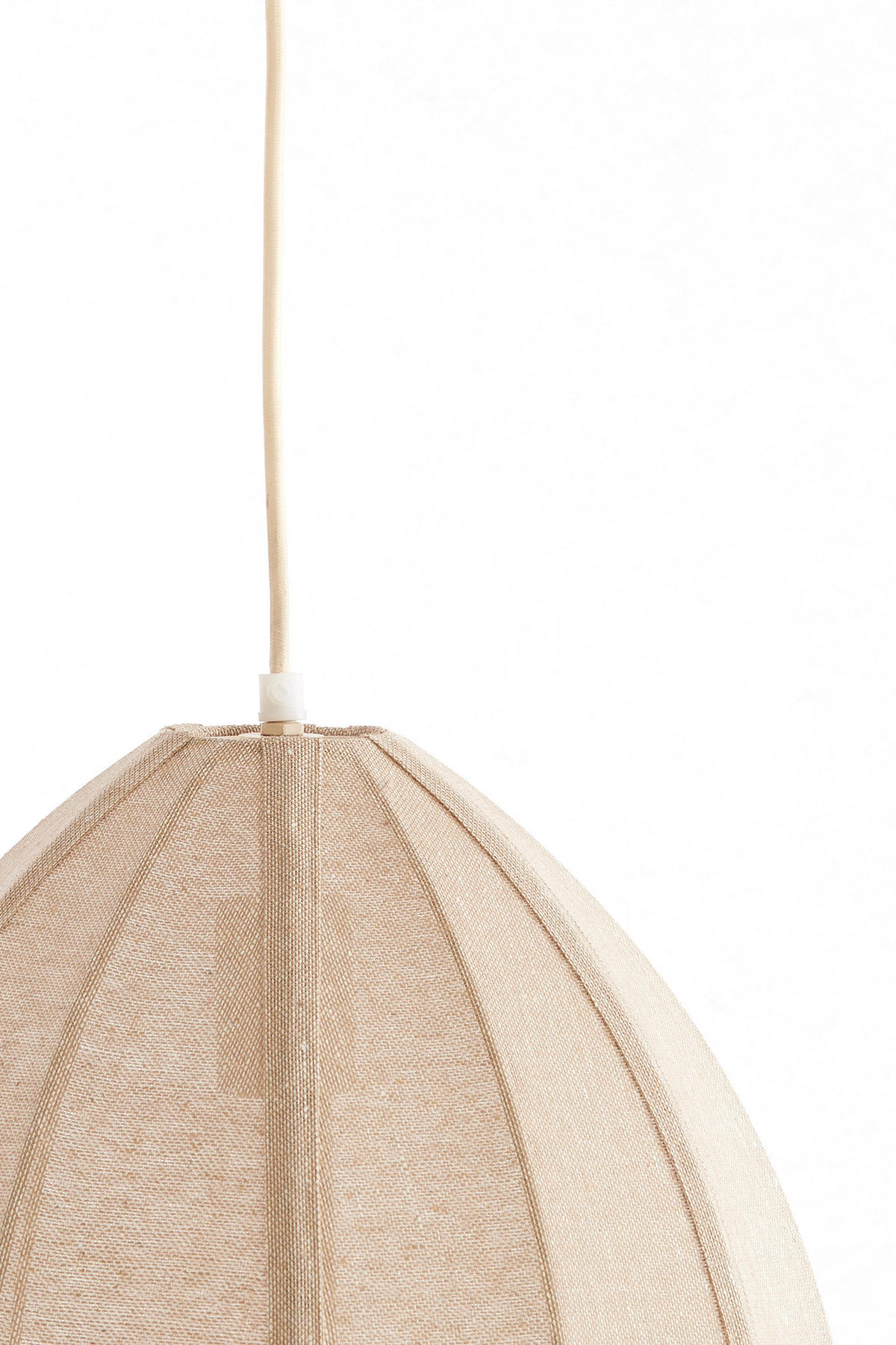 HÄNGELAMPE Milatos Braun Ø38/51 cm - Beige, Textil (38/38/51cm) - Light & Living