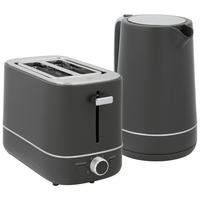 WASSERKOCHER-TOASTER SET, 1,7 L Kapazität, 6 Bräunungsstufen, Grau - Grau, Kunststoff (16/24.3/21.2cm) - Rolipo