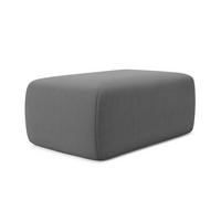 POUF Samt Stoff Grau - Schwarz/Grau, Kunststoff/Textil (102/40/62cm) - Makamii