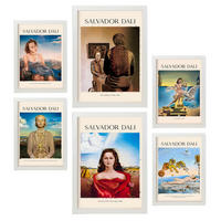 POSTER Set Mit 6 Salvador Dali 2 Sammlung A3 & A4 Weißer Rahmen - Weiß, Papier (29/3cm) - Nacnic