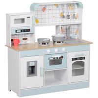 KINDERKÜCHE - Weiß, Holzwerkstoff/Metall (88.6/31.7/90.4cm) - AIYAPLAY