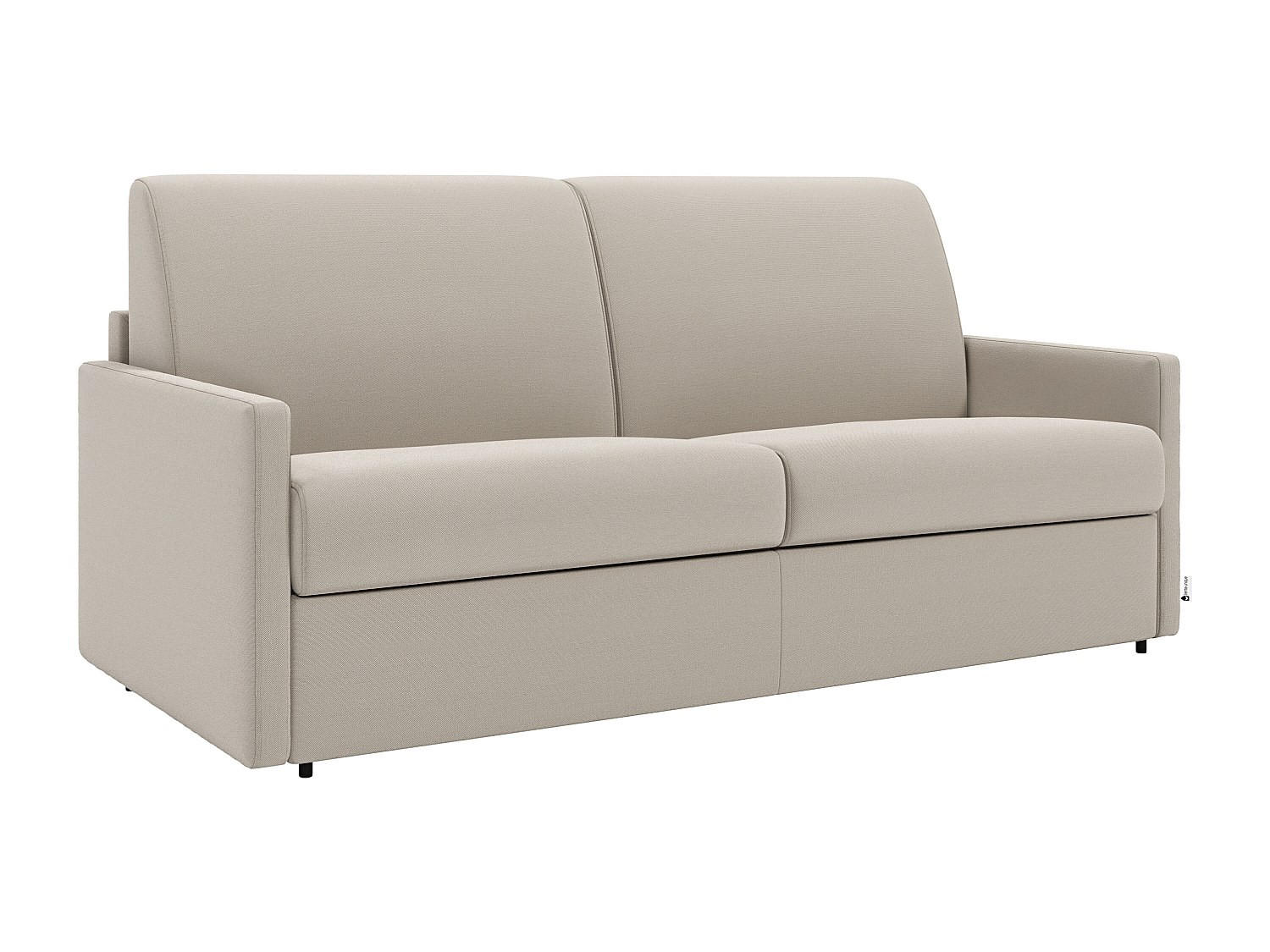 SCHLAFSOFA 4-Sitzer - Liegefläche mit Lattenrost mit breiten Latten: 160 cm - Matratze: 18 cm - Stoff - Beige - CALIFE - Beige, Textil (190/97/223cm) - Vente-Unique