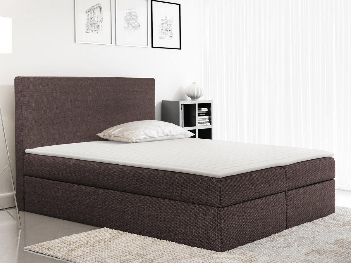 BOXBETT Basic - Braun, Holz (160/200cm) - MIRJAN24