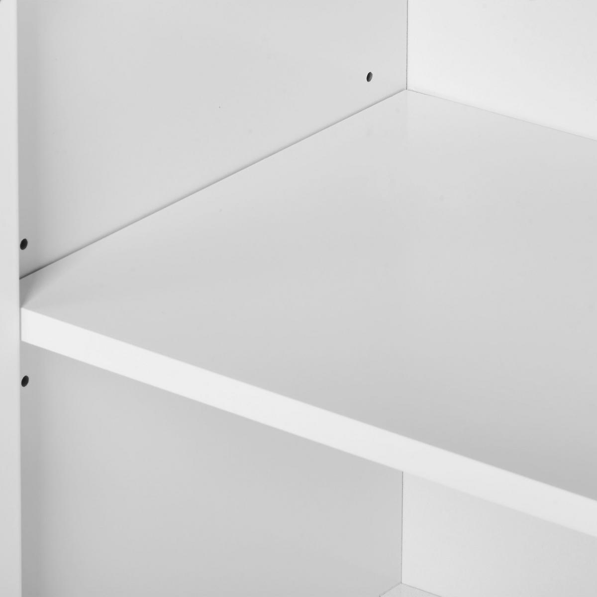 BAD-SPIEGELSCHRANK 80/70 cm Weiß Nubes - Weiß/Braun, Holzwerkstoff (80/70/21cm) - Beliani