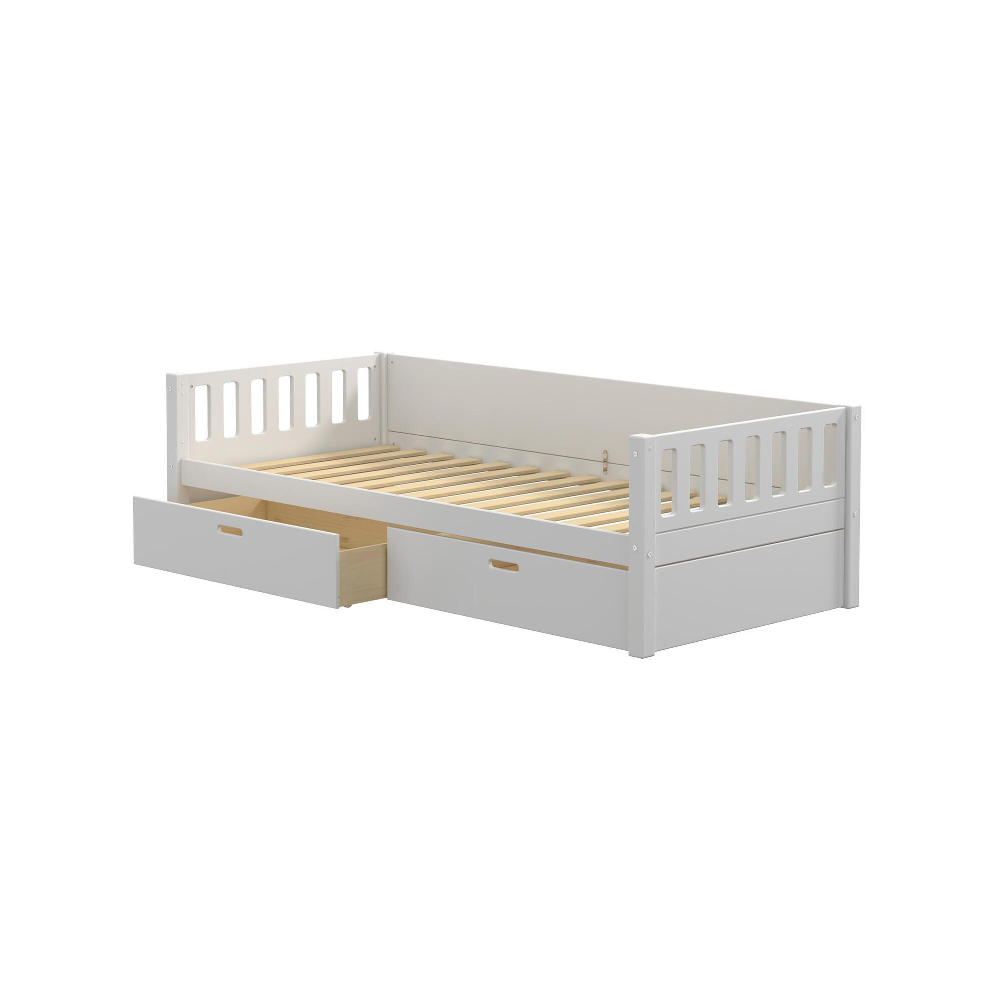 KINDERBETT VIGGO Weiß 208x98x61 cm - Weiß, Holz - FURNLUX