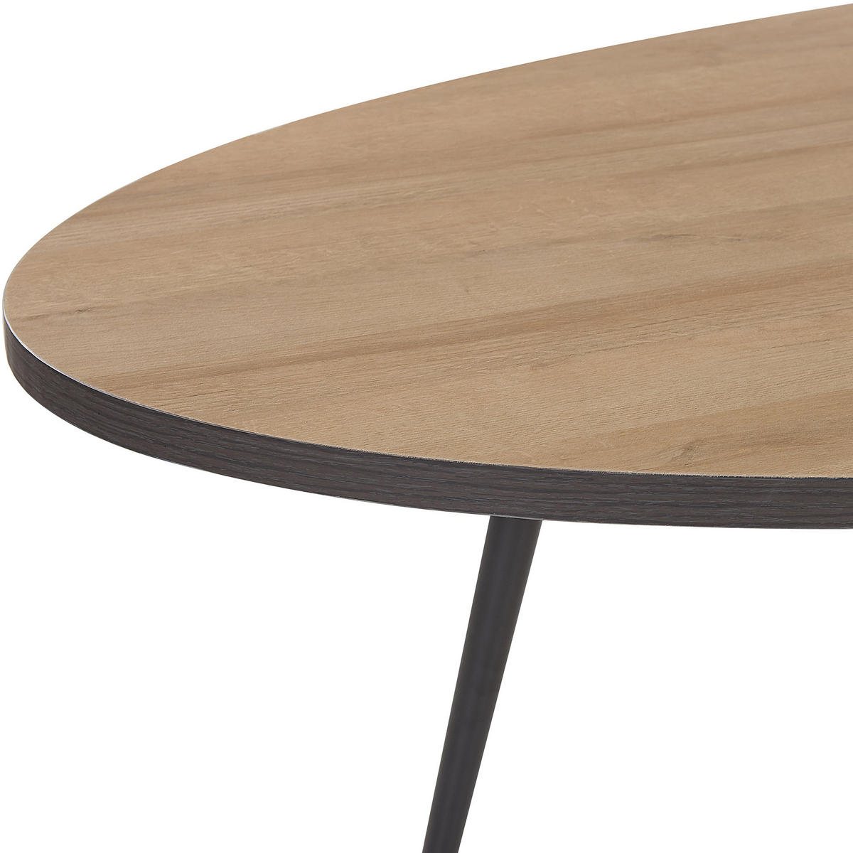 ESSTISCH 180/90/76 cm Dunkelbraun, Schwarz Oval Ottawa - Dunkelbraun, Holzwerkstoff (180/90/76cm) - Beliani